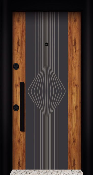 باب فولاذي خارجي مقصوص بالليزر