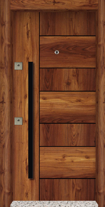 باب فولاذي بأمان مزدوج اللون