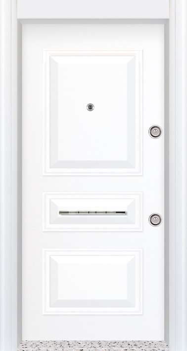 white patterned steel door-BRG-116